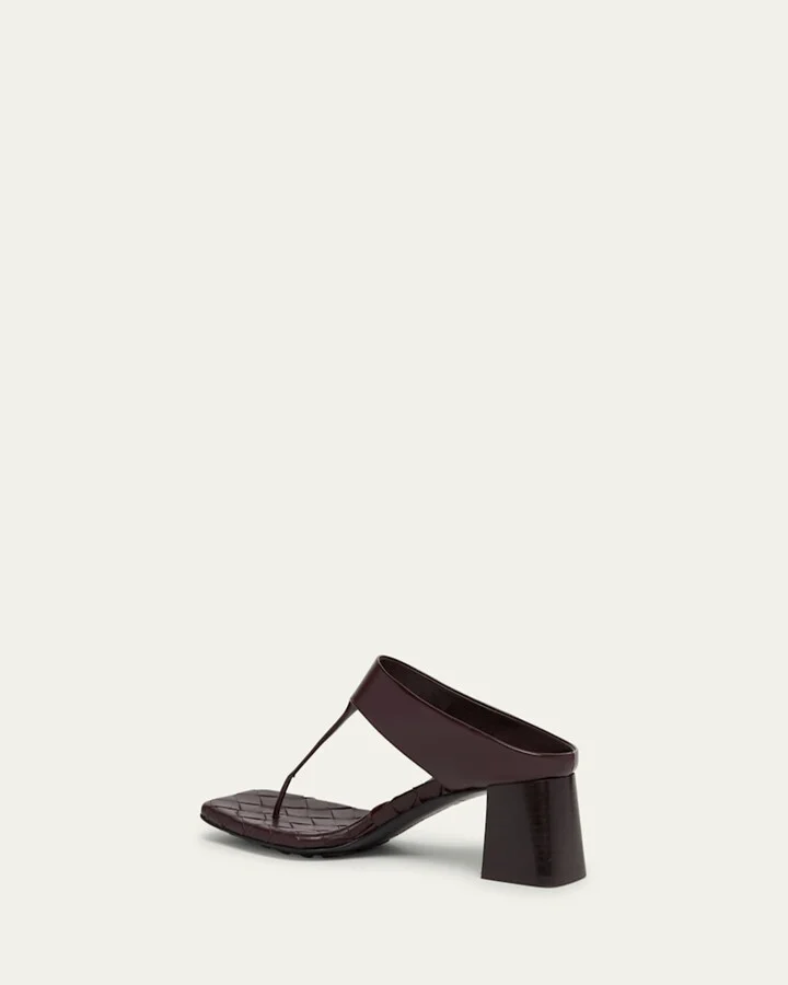 Marella Leather Thong Slide Sandals - Image 5