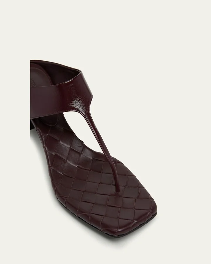 Marella Leather Thong Slide Sandals - Image 6