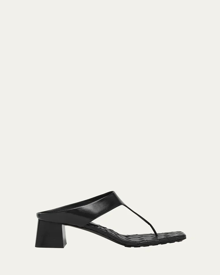 Marella Leather Thong Slide Sandals