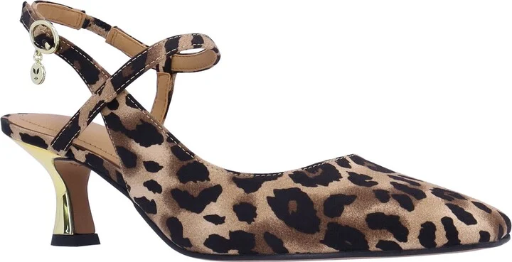 Maretta Slingback Half D'Orsay Kitten Heel Pump