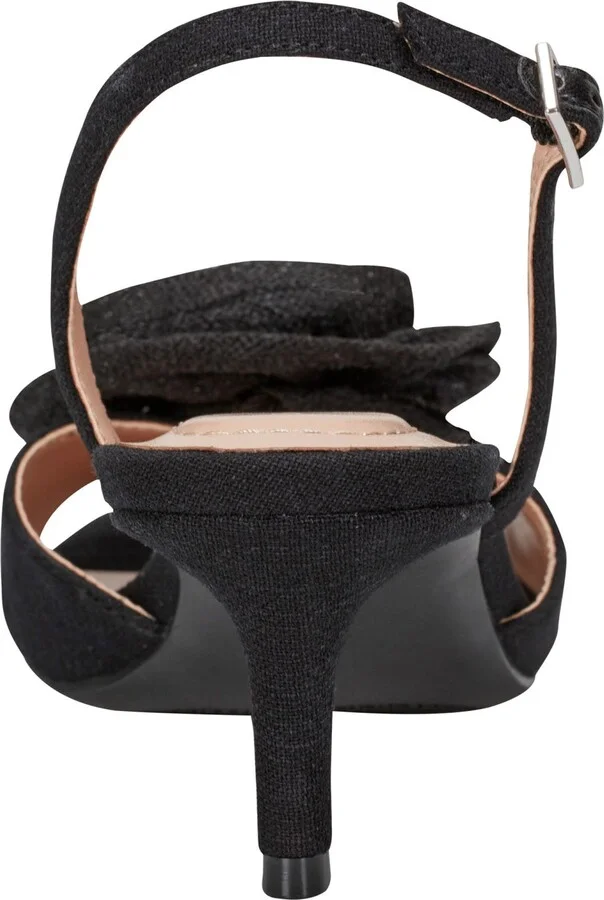 Marette Rosette Kitten Heel Slingback Sandal - Image 2