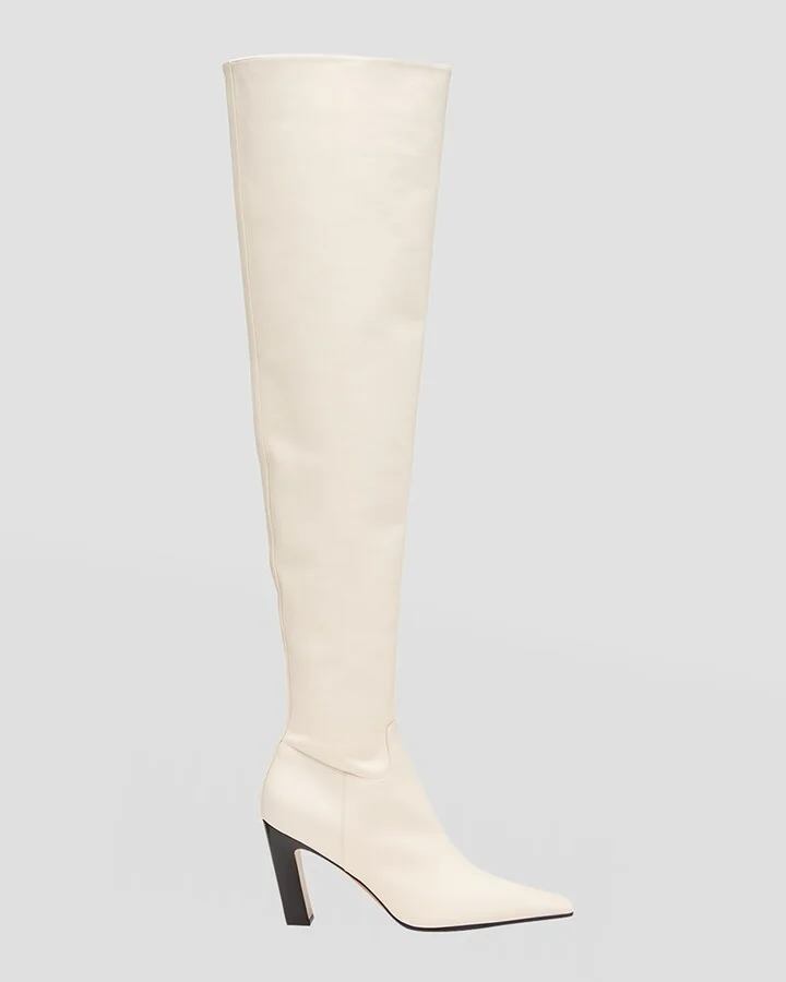 Marfa Calfskin Over-The-Knee Boots