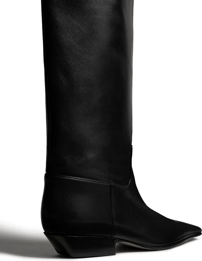 Marfa Knee-High Boot in Black Leather - Image 3