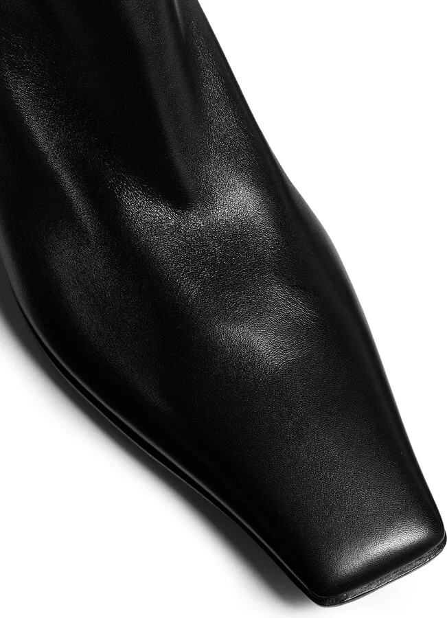 Marfa Knee-High Boot in Black Leather - Image 4