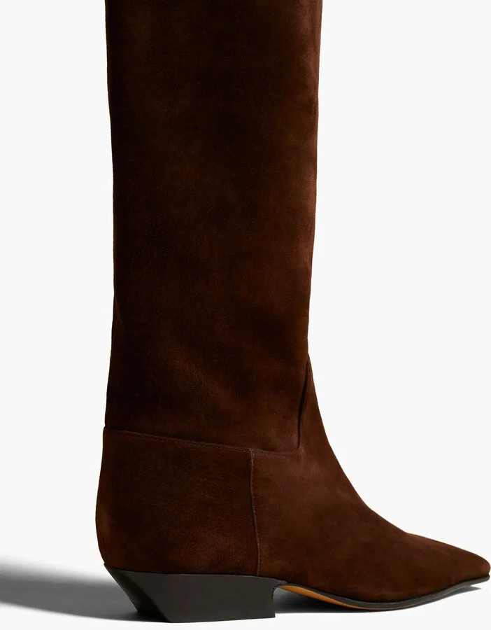 Marfa Knee-High Boot in Coffee Suede - Image 3