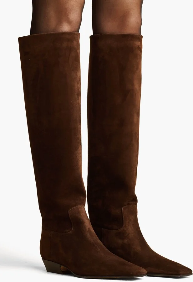 Marfa Knee-High Boot in Coffee Suede - Image 5