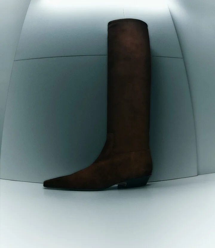 Marfa Knee-High Boot in Coffee Suede - Image 6