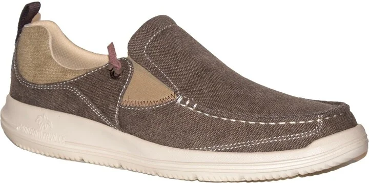 Margaritaville Men's Extra Padded Collar Stretch Gore Tongue Slip On Boat Shoe