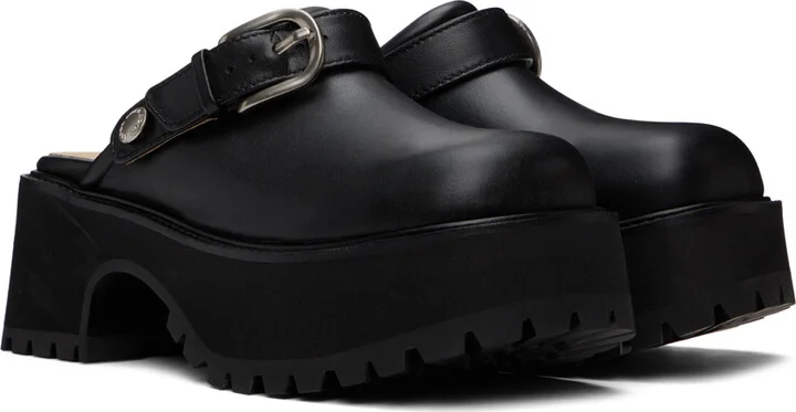 MARGESHERWOOD Black 70's Clogs - Image 4