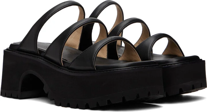 MARGESHERWOOD Black Platform Sandals - Image 4