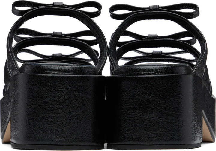 MARGESHERWOOD Black Ribbon Sandals - Image 2