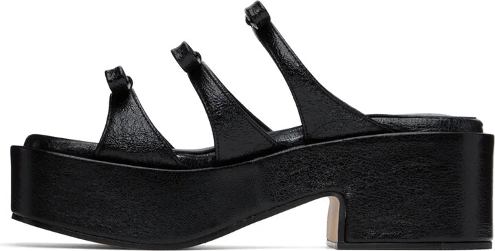 MARGESHERWOOD Black Ribbon Sandals - Image 3