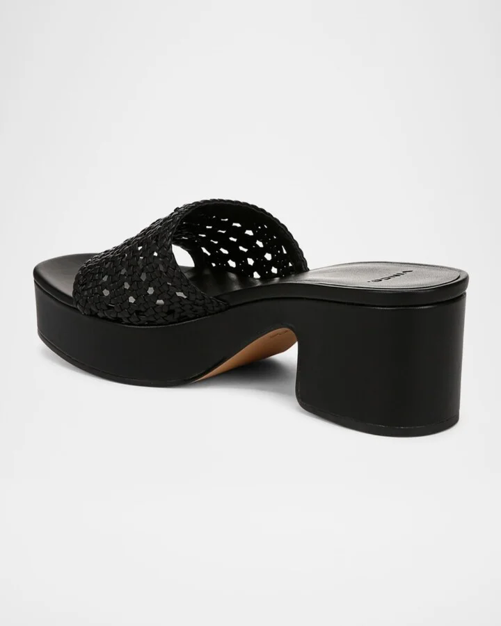 Margo Crochet Leather Platform Sandals - Image 3