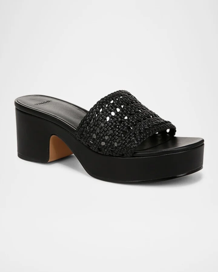 Margo Crochet Leather Platform Sandals - Image 4