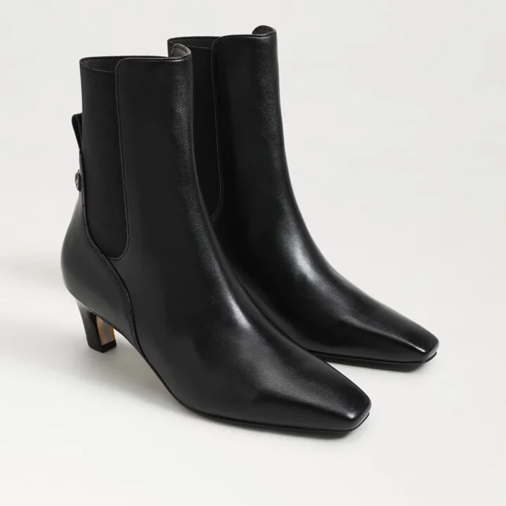 Margo EC0203529 Boots Women Size 10 Black Kitten Heel Bootie ZPO645 (Black,10)