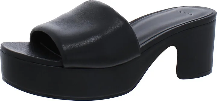 Margo Womens Faux Leather Slip On Heels