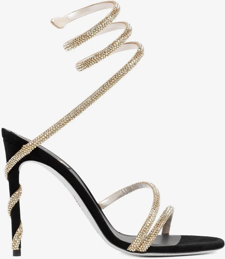 Margot 105 Crystal Spiral Sandals