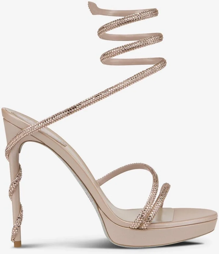 Margot 120 Crystal-Embellished Sandals