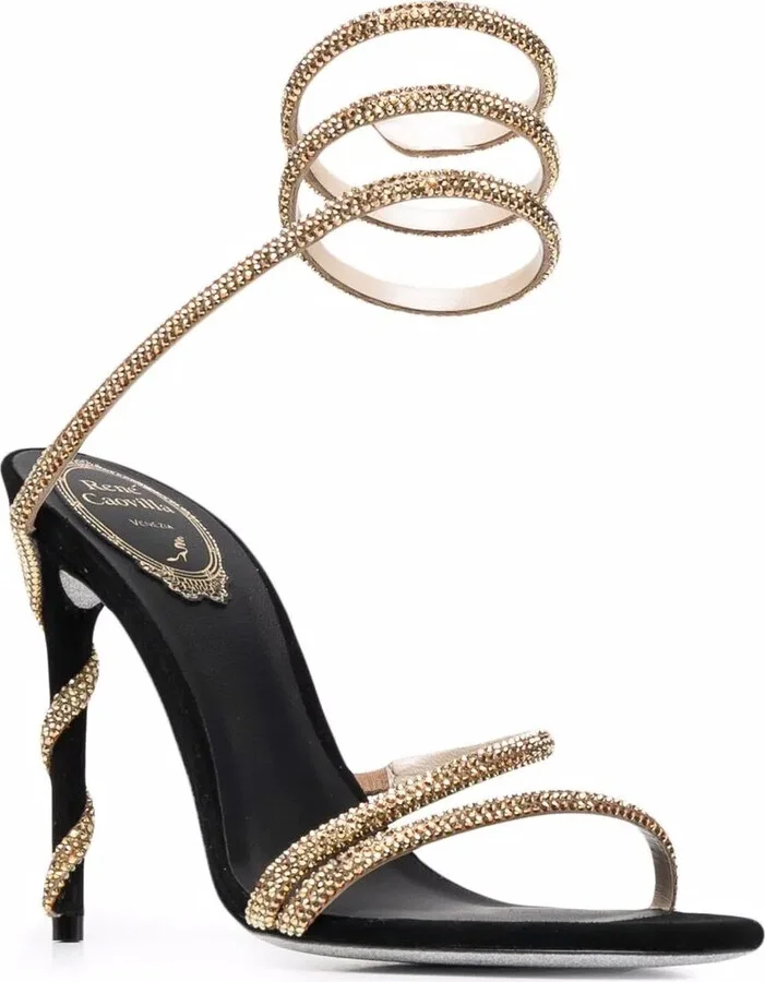 Margot 120mm jewelled snake sandals - Image 2