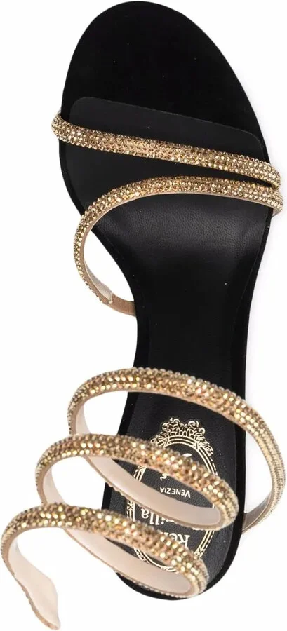 Margot 120mm jewelled snake sandals - Image 4
