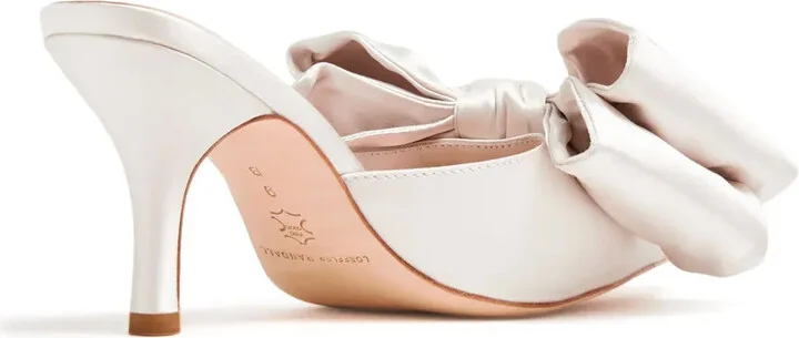 Margot 80mm satin mules - Image 3