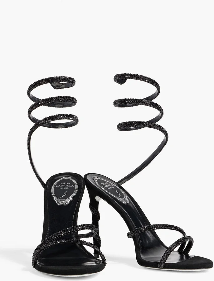 Margot crystal-embellished satin sandals - Image 2