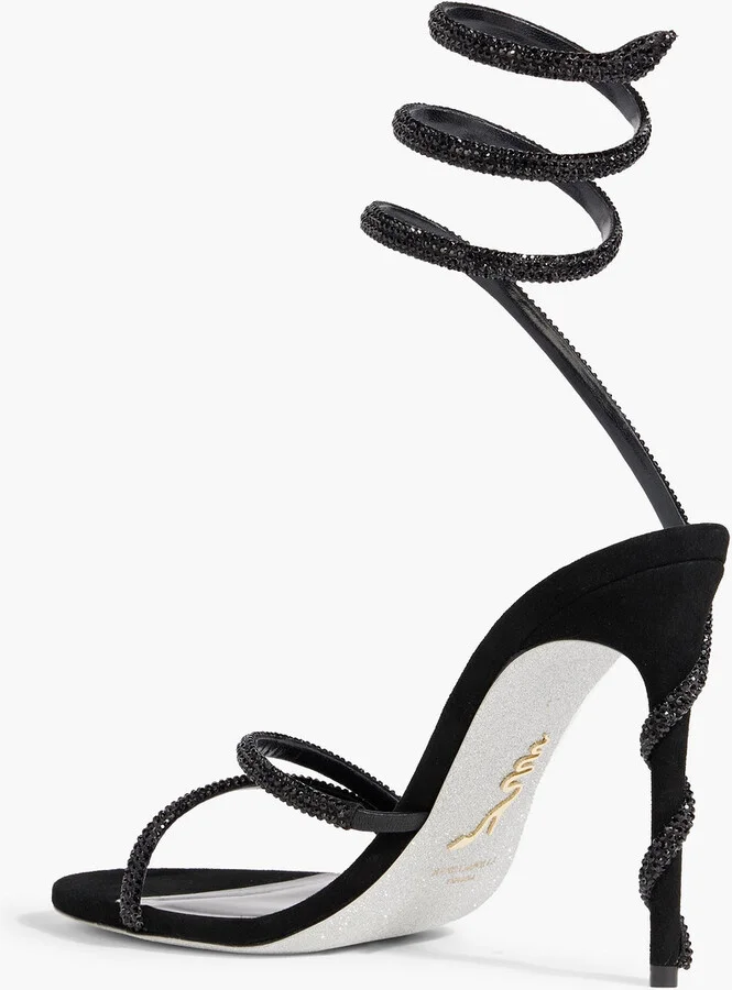 Margot crystal-embellished satin sandals - Image 3