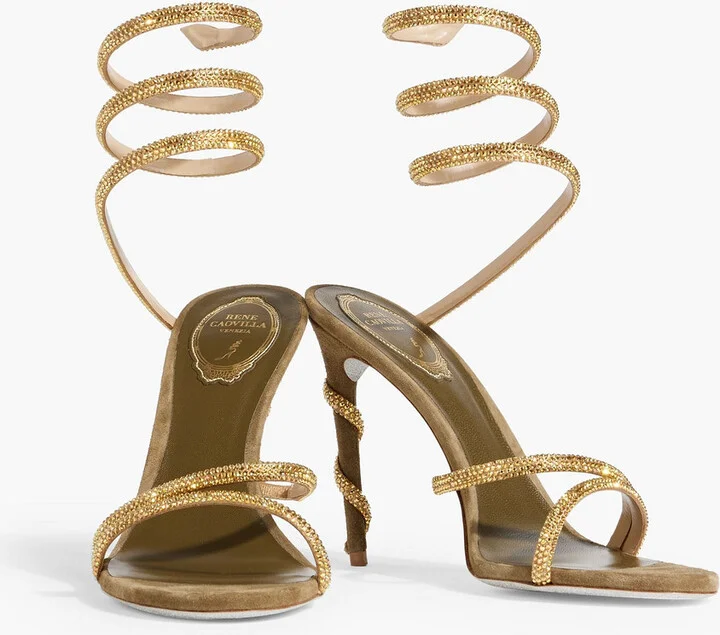 Margot crystal-embellished satin sandals - Image 5