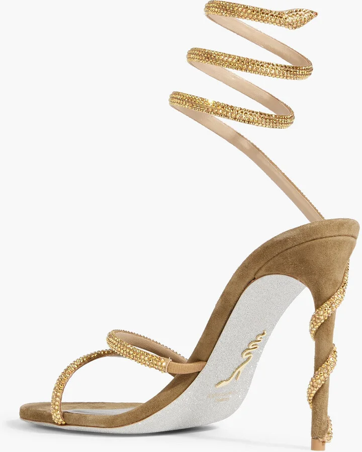 Margot crystal-embellished satin sandals - Image 6