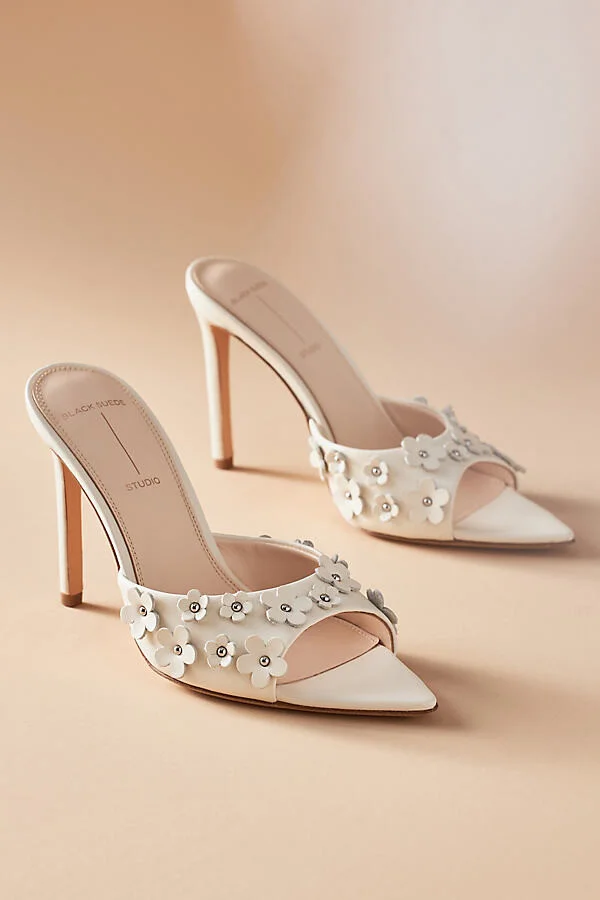 Margot Flower Mule Heels - Image 2