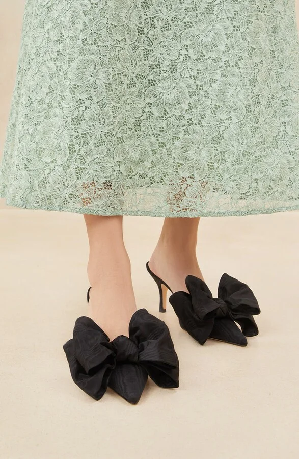 Margot Knotted Bow Pointed Toe Mule - Image 2