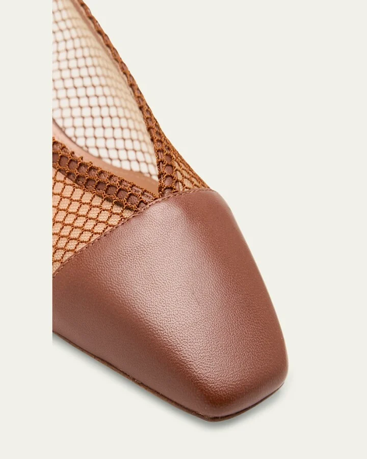 Margot Net Mesh Slingback Pumps - Image 2