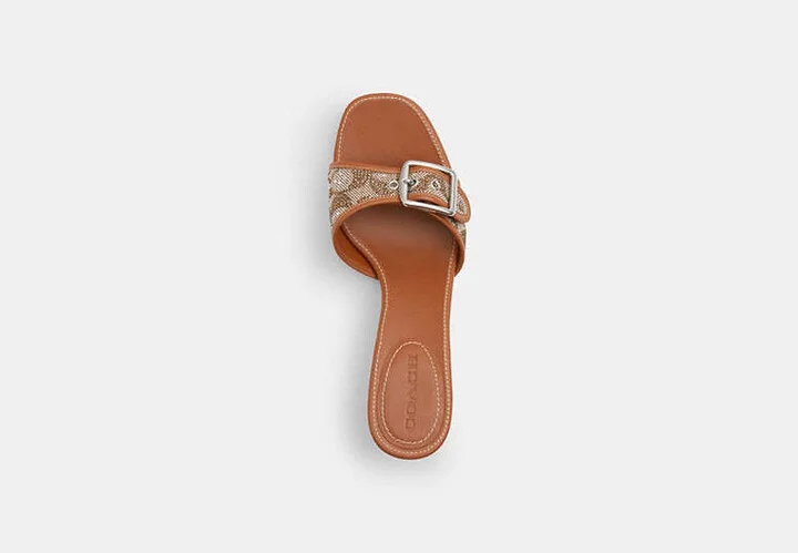 Margot Sandal In Crystal Signature Jacquard - Image 2