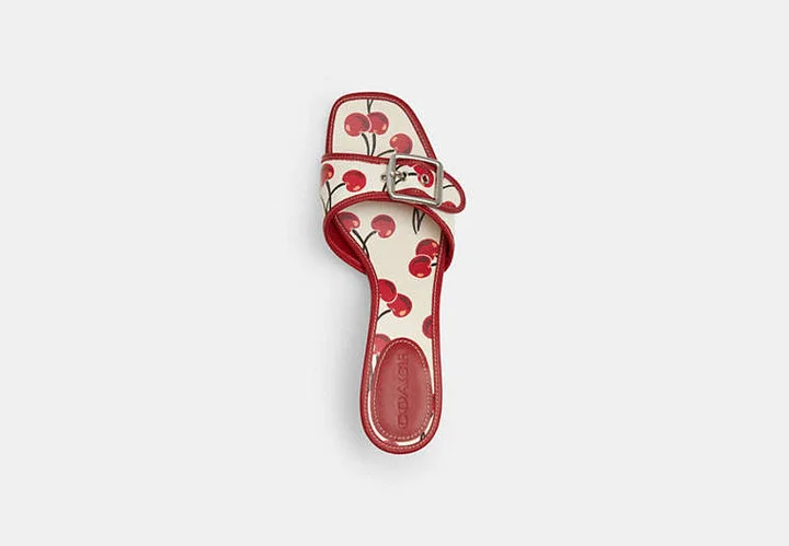 Margot Sandal With Cherry Print - Image 2