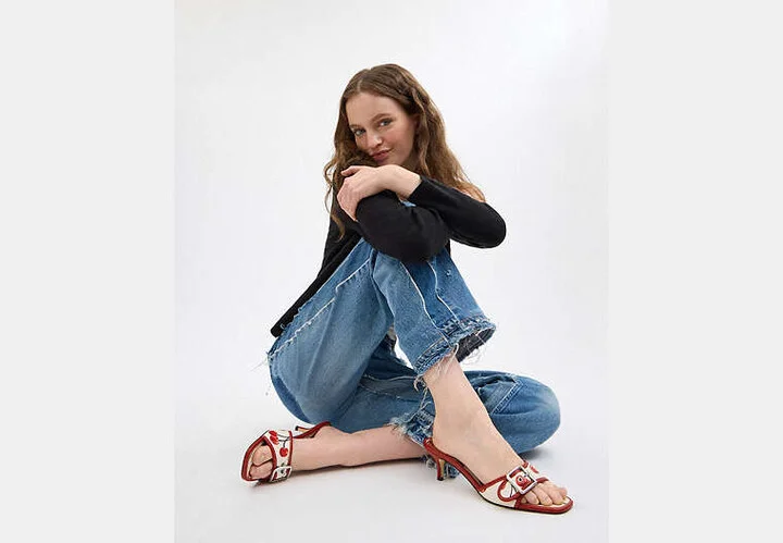 Margot Sandal With Cherry Print - Image 6