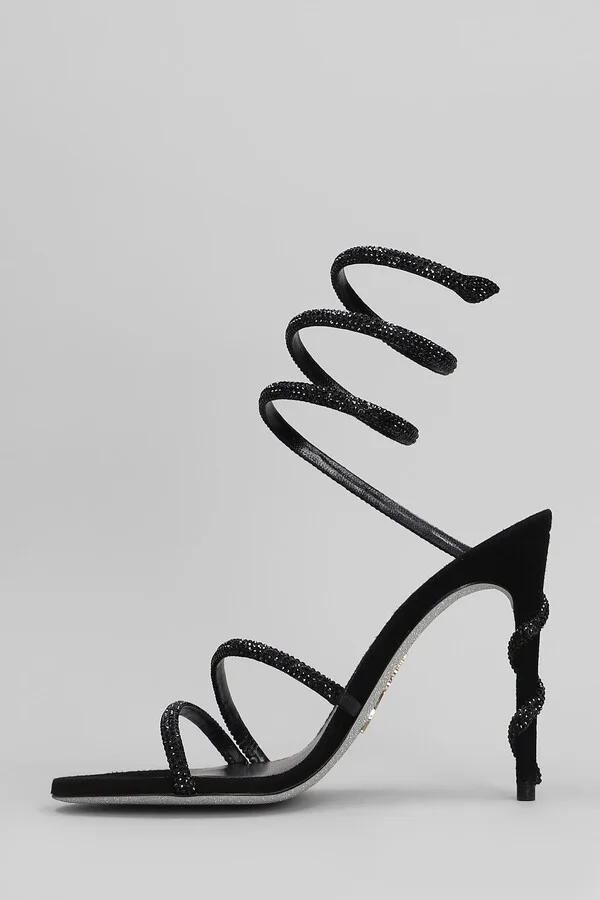 Margot Sandals In Black Leather - Image 3