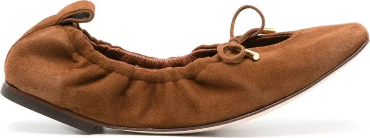 Margot suede ballerina shoes