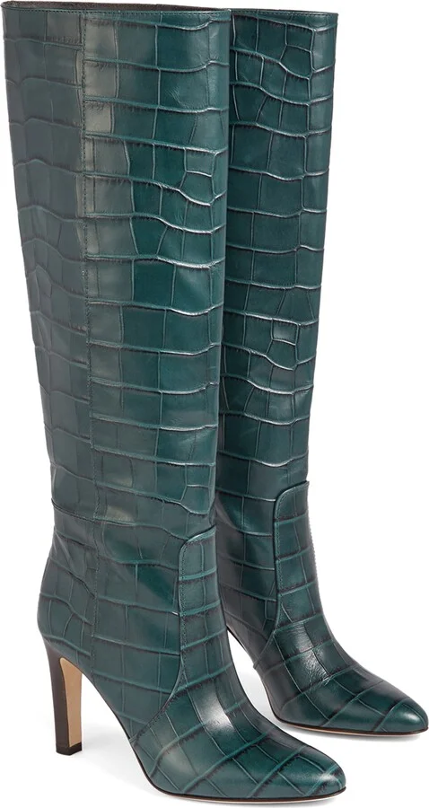 Margret Croc Embossed Knee High Boot