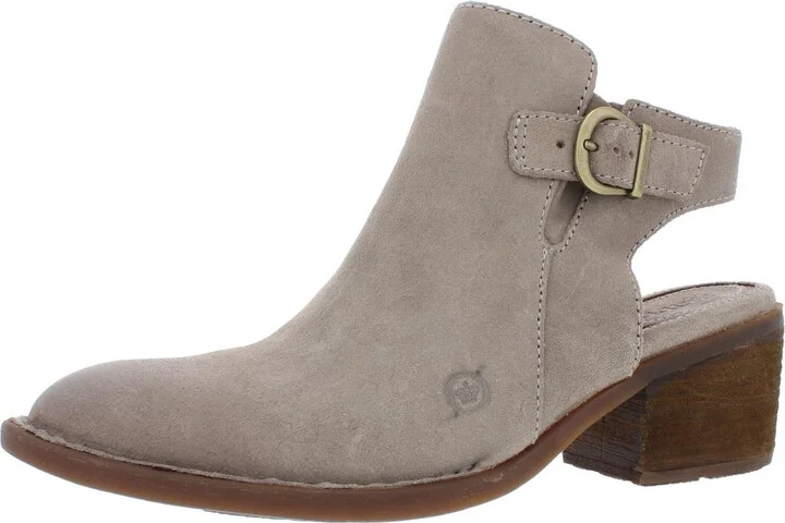 Margrit Womens Suede Open Back Booties