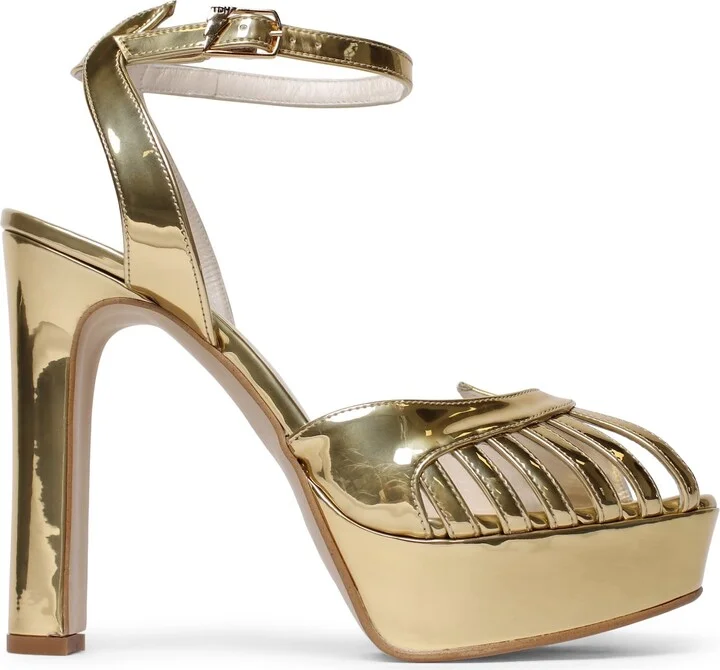 Marguerite Gold Platform Heels