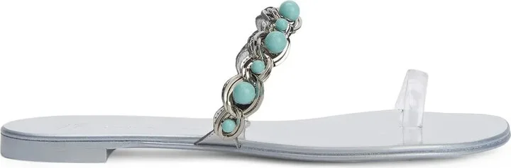 Marguerithe gem-stone flat sandals