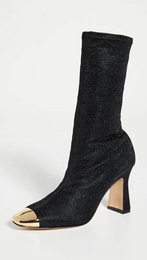 Maria Luca Ellia Metal Toe Cap Stretch Metallic Booties - Image 2