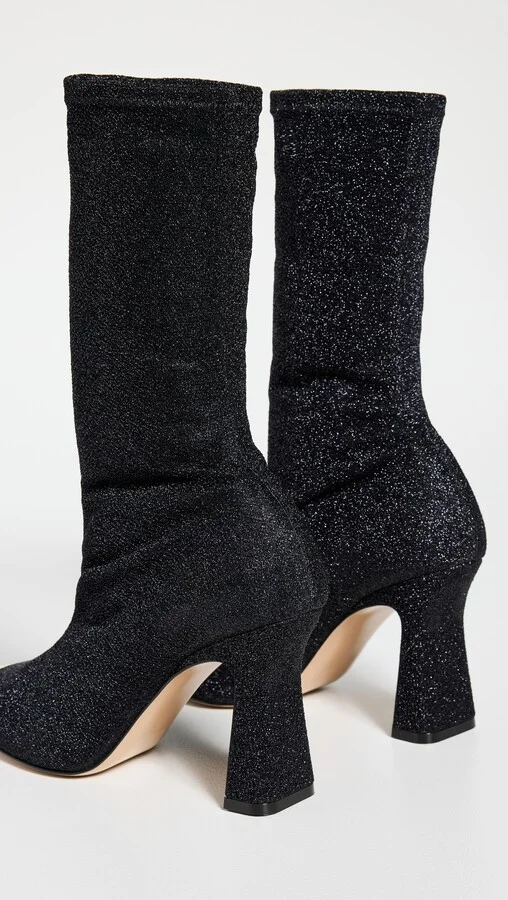 Maria Luca Ellia Metal Toe Cap Stretch Metallic Booties - Image 4