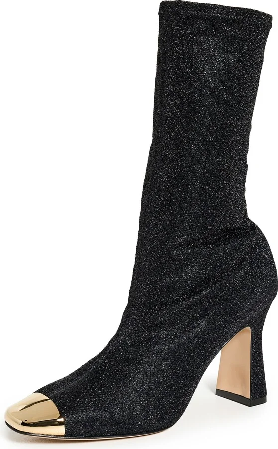 Maria Luca Ellia Metal Toe Cap Stretch Metallic Booties