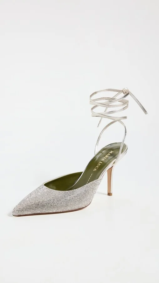 Maria Luca Gala Strass Lace Up Pumps - Image 2