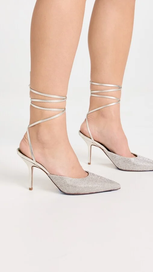 Maria Luca Gala Strass Lace Up Pumps - Image 3