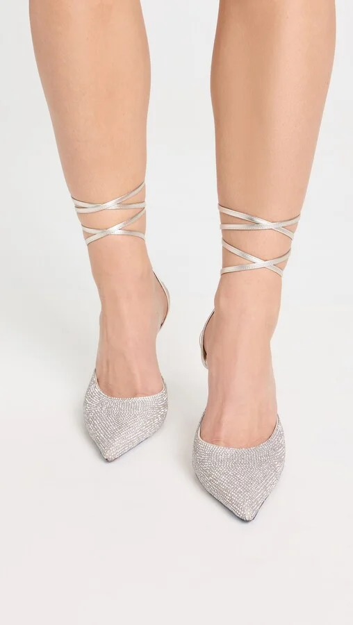 Maria Luca Gala Strass Lace Up Pumps - Image 4