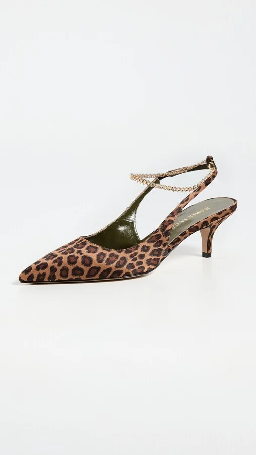 Maria Luca Galatea Gold Chain Anklet Slingbacks - Image 2