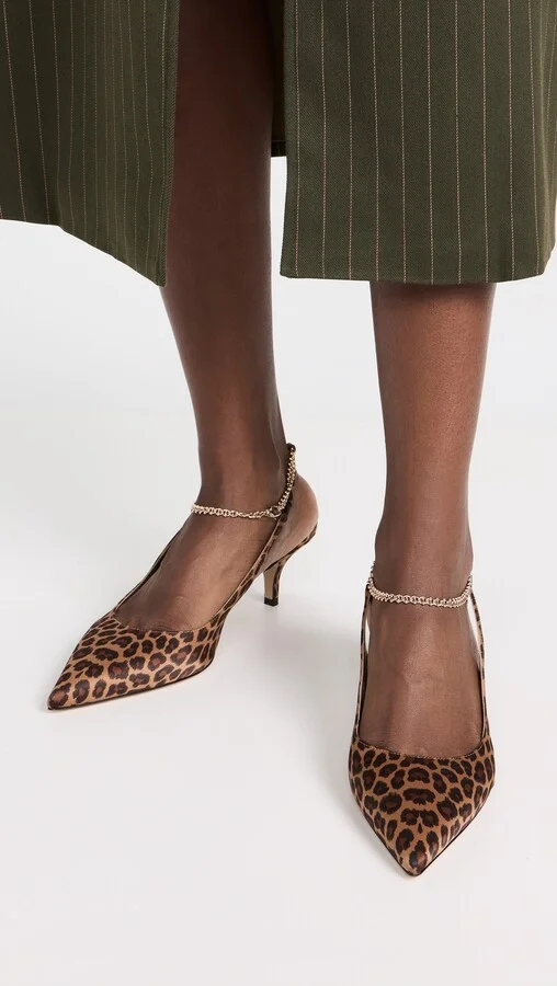 Maria Luca Galatea Gold Chain Anklet Slingbacks - Image 4