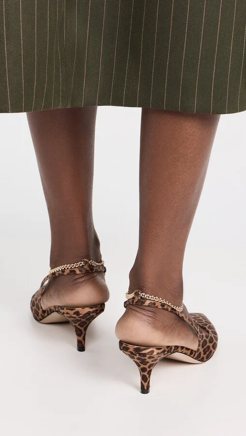 Maria Luca Galatea Gold Chain Anklet Slingbacks - Image 5